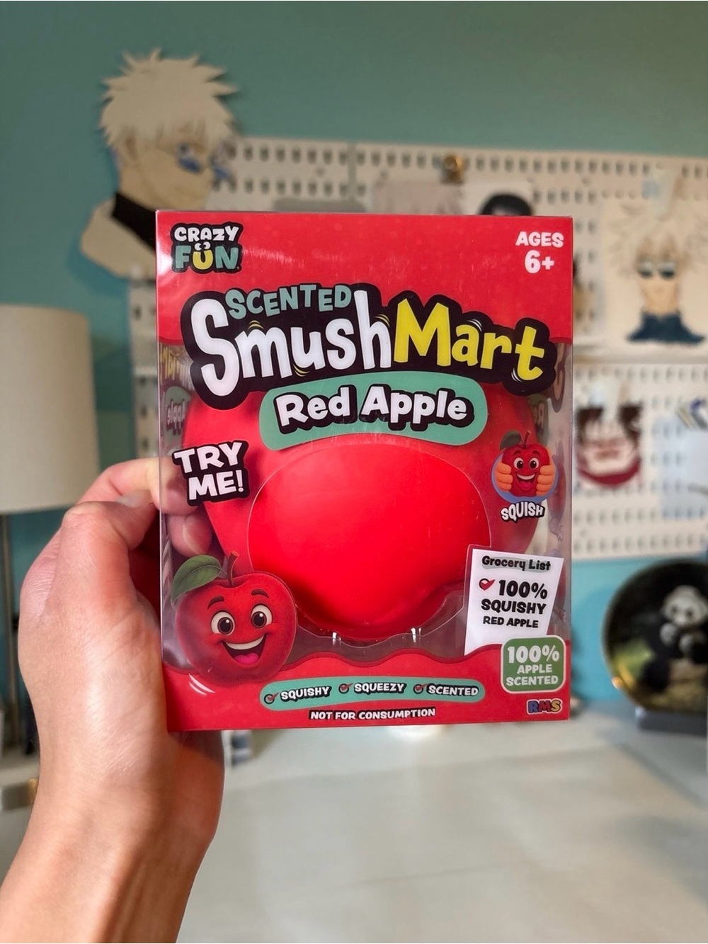 Smushmart red apple scented squishy fidget viral